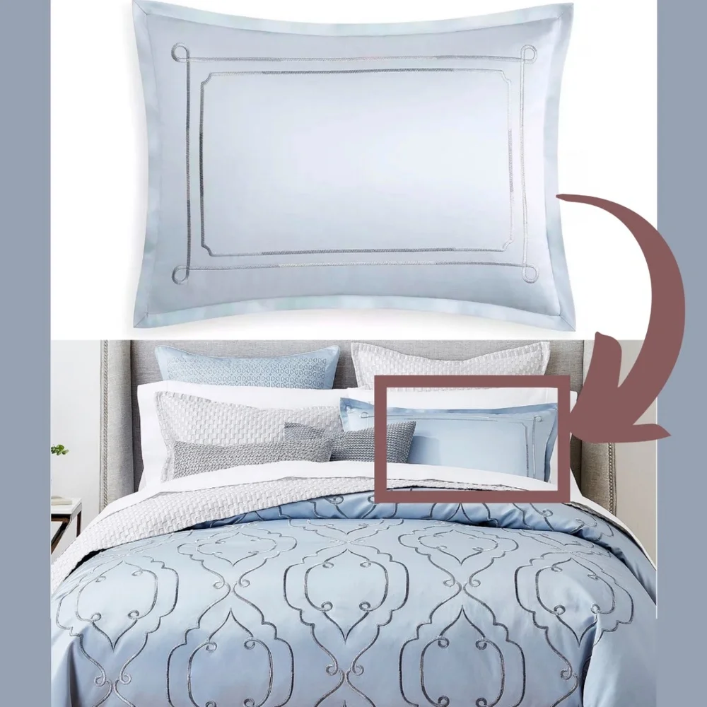NIB [ 1 King ] Sham‎ for Hudson Park Embroidered Tile